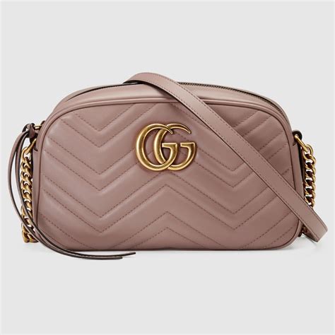 dusty pink gucci|Dusty Pink Leather GG Marmont Matelassé Shoulder Bag .